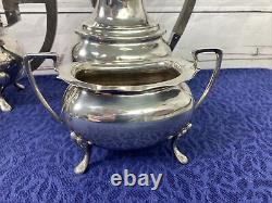 Walker Hall Silver Plate Tea Set 4 Piece Stamped 53525 VGC