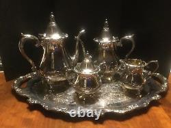 Wallace 1100 La Reine Silver Plated 5-pc Tea Set