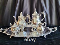 Wallace BAROQUE Silverplate Coffee/Tea Set