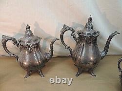 Wallace Baroque Coffee/tea Set, Silverplate, 5 Piece