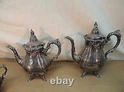 Wallace Baroque Coffee/tea Set, Silverplate, 5 Piece