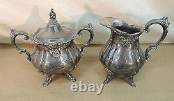 Wallace Baroque Coffee/tea Set, Silverplate, 5 Piece