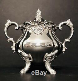 Wallace Baroque Silver Plate 4 Piece Coffee and Tea Service