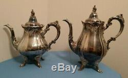 Wallace Baroque Silver Plate 5 Piece Tea and Coffee Set #281 285