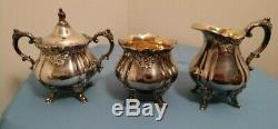 Wallace Baroque Silver Plate 5 Piece Tea and Coffee Set #281 285