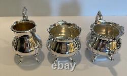 Wallace Baroque Silver Plate Coffee & Tea Set 6 Pc