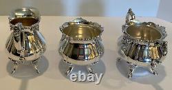 Wallace Baroque Silver Plate Coffee & Tea Set 6 Pc