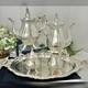Wallace Baroque Silver Plate Tea And Coffee Service Set With Footed Tray Tea Set