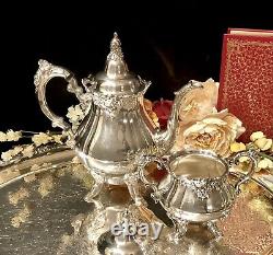 Wallace Baroque Silver Plated Tea Set Candlesticks Tray Coffee Pot Discounted