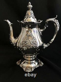 Wallace Christopher Wren Silver Plate Tea Service Set Coffee Teapot 5 Pc