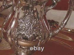 Wallace Christopher Wren Silver Plate Tea Service Teapot Footed Tray Gorgeous