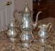 Wallace M601 Vintage Lovely Silver Plate 4pcs Coffee Tea Set Creamer/sugar/waste