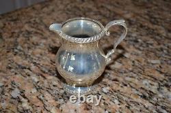 Wallace M601 Vintage Lovely Silver plate 4pcs Coffee Tea set Creamer/Sugar/Waste