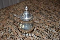 Wallace M601 Vintage Lovely Silver plate 4pcs Coffee Tea set Creamer/Sugar/Waste