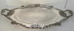 Wallace SIR CHRISTOPHER Silver Plated Wren Line Footed Waiter Tea Service Tray