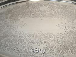 Wallace SIR CHRISTOPHER Silver Plated Wren Line Footed Waiter Tea Service Tray