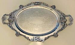 Wallace SIR CHRISTOPHER Wren Line Silver Plated Footed Waiter Tea Service Tray