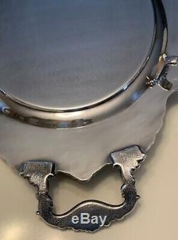 Wallace SIR CHRISTOPHER Wren Line Silver Plated Footed Waiter Tea Service Tray