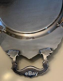 Wallace SIR CHRISTOPHER Wren Line Silver Plated Footed Waiter Tea Service Tray