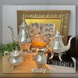 Wallace Silver Baroque Tea and Coffee Service Set Read / Repairs 4 Pc READ