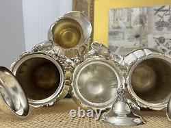 Wallace Silver Baroque Tea and Coffee Service Set Read / Repairs 4 Pc READ
