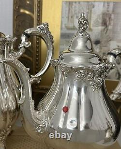 Wallace Silver Baroque Tea and Coffee Service Set Read / Repairs 4 Pc READ