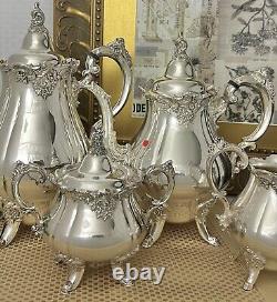 Wallace Silver Baroque Tea and Coffee Service Set Read / Repairs 4 Pc READ