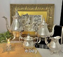 Wallace Silver Baroque Tea and Coffee Service Set Read / Repairs 4 Pc READ
