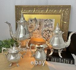 Wallace Silver Baroque Tea and Coffee Service Set Read / Repairs 4 Pc READ