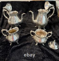 Wallace Silver Plated Baroque 4 Piece Tea Set