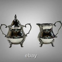 Wallace Silverplate La Reine Coffee and Tea Set Numbered 1100