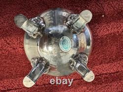 Wallace baroque silverplate Tea Coffee Set Creamer Waste Bowl Sugar 281-285