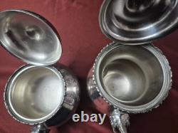 Webster International Silver Co Silver Plate Du Barry Floral Tea Pot With Coffee