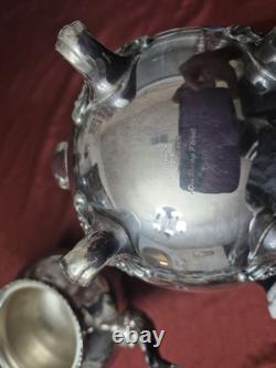 Webster International Silver Co Silver Plate Du Barry Floral Tea Pot With Coffee