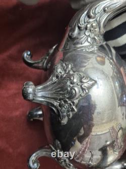 Webster International Silver Co Silver Plate Du Barry Floral Tea Pot With Coffee