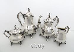 Webster Wilcox American Beauty Rose Midcentury Aesthetic Footed Coffee Tea Set