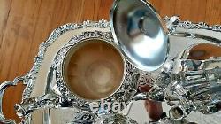 Webster Wilcox Countess Tea/Coffee Set Creamer/Sugar Tray 5-piece Silver Plate