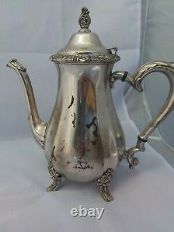 Webster Wilcox Silver Plate, Tea, Coffee, Cream, Sugar