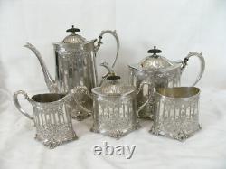 Wilcox International Silver Wynwood Silverplate 5 Piece Tea/Coffee Set