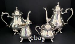 Wilcox Silver Co. Silver Plate 5 Piece Coffee And Tea Set withTray Joanne Pattern