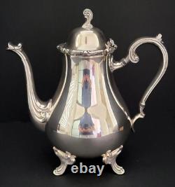 Wilcox Silver Co. Silver Plate 5 Piece Coffee And Tea Set withTray Joanne Pattern