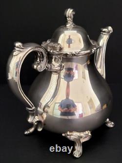 Wilcox Silver Co. Silver Plate 5 Piece Coffee And Tea Set withTray Joanne Pattern