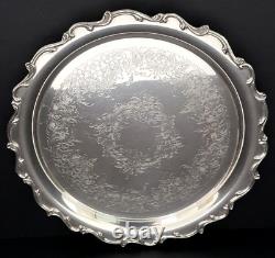 Wilcox Silver Co. Silver Plate 5 Piece Coffee And Tea Set withTray Joanne Pattern