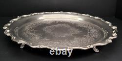 Wilcox Silver Co. Silver Plate 5 Piece Coffee And Tea Set withTray Joanne Pattern
