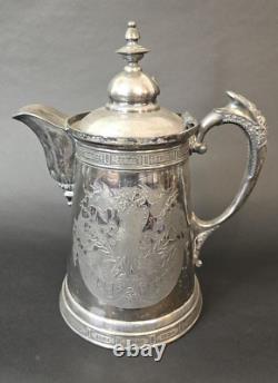 Wilcox Silver Plate Insulated Coffee Tea Pitcher 13 antique