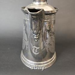 Wilcox Silver Plate Insulated Coffee Tea Pitcher 13 antique