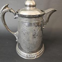 Wilcox Silver Plate Insulated Coffee Tea Pitcher 13 antique