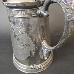 Wilcox Silver Plate Insulated Coffee Tea Pitcher 13 antique