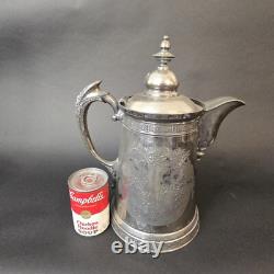 Wilcox Silver Plate Insulated Coffee Tea Pitcher 13 antique