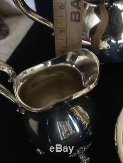Wilcox Silverplate Coffee &Tea Service Set, Sugar, creamer, waste bowl. 5 pieces